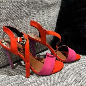 River Island Vibrant Red and Pink Heels